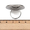 304 Stainless Steel Cuff Ring Components STAS-D372-06P-10-3