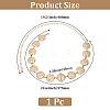 1Pc Alloy Textured Coin Link Chain Body Waist Chains for Women AJEW-GF0013-43-2