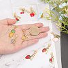 CHGCRAFT Fruit Theme Alloy Enamel Pendant Decorations HJEW-CA0001-44-3