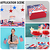 2 Rolls 2 Styles Independence Day Themes Polyester Ribbon OCOR-GF0004-50C-4