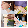 100Pcs UV Plating Transparent Acrylic European Beads TACR-TA0001-93A-8