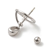 Anti-Tarnish Rhodium Plated 925 Sterling Silver Locket Style Planet Pinch Bails STER-NH0001-55B-P-4