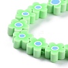 Handmade Flower Printed Polymer Clay Beads Strands CLAY-M003-07B-3