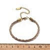 Twisted Nylon Cord Bracelets for Women BJEW-V007-01G-03-3