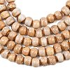 Handmade Fancy Antique Glazed Porcelain Ceramic Round Beads Strands PORC-L019-6mm-06-2