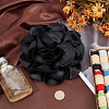 Flower Polyester Brooches JEWB-WH0001-47P-01-4