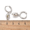 Brass Cubic Zirconia Hoop Earrings EJEW-Q015-01P-F-3