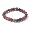 Natural Rhodonite Beads Stretch Bracelets BJEW-F380-01-B16-6