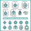 20Pcs 10 Styles Bohemia Styles Alloy & Acrylic Pendants FIND-SC0022-80-2