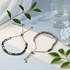 3Pcs 3 Colors Brass Pave Cubic Zirconia Beads Slider Bracelets for Women BJEW-GO0001-07-4