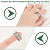 Unicraftale 1Pc Tungsten Steel Grooved Finger Ring Settings RJEW-UN0002-93A-4
