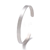 Non-Tarnish 304 Stainless Steel Open Cuff Bangle BJEW-G653-01P-04-3