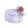 Hexagon Dollhouse Miniature Glass Cork Bottles Ornament AJEW-F058-01F-3