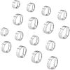 DICOSMETIC 16Pcs 8 Size 316 Stainless Steel Grooved Finger Ring for Men Women RJEW-DC0001-09A-2