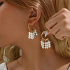 Elegant Zinc Alloy Round Stud Earrings TP9784-5