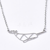 Non-Tarnish 201 Stainless Steel Pendant Necklaces NJEW-T009-JN077-1-40-1