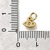 Brass Micro Pave Clear Cubic Zirconia Pendants ZIRC-I070-026G-3
