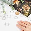 10Pcs 5 Style 304 Stainless Steel Finger Ring Settings STAS-UN0031-53-2