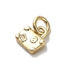 Brass Charms KK-H493-01G-08-2