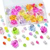 80Pcs 4 Styles Transparent Acrylic Beads MACR-FS0001-61-1