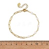 Natural Pearl Rice Beaded Chain Bracelets with 304 Stainless Steel Paperclip Chains BJEW-JB14234-01-4