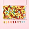 250Pcs Crackle Opaque Acrylic Beads OACR-FS0002-22-7