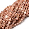 Natural Sunstone Nuggets Beads Strands X-G-J335-16-1