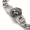 304 Stainless Steel Viking Lion Link Chain Bracelets for Men BJEW-B096-38AS-2