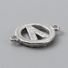 Zinc Alloy Crystal Rhinestone Connector Charms ALRI-WH0005-17V-P-2