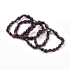 Dyed & Heated Natural Red Tiger Eye Bead Stretch Bracelets BJEW-K213-13-1