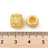 Brass Micro Pave Cubic Zirconia European Beads KK-P297-05G-01-2