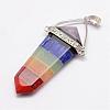 Natural Gemstones Pendants G-O154-01-2