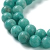 Natural Gemstone Amazonite Round Beads Strands G-O017-6mm-08C-6