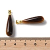 Natural Tiger Eye Teardrop Pendants G-Q005-03G-02-3