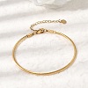 304 Stainless Steel Cable Wire Bangles for Women BJEW-P394-03G-1