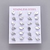 Tarnish Resistant 304 Stainless Steel Stud Earrings X-EJEW-F227-19P-3