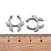 304 Stainless Steel Clip on Nose Rings AJEW-A062-05P-01-5