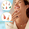 24Pcs 6 Colors  Golden Brass Micro Pave Cubic Zirconia Charms KK-GA0001-68-4