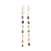 Natural Gemstone Nuggets Beads Dangle Earrings EJEW-JE04667-3