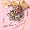 50Pcs 5 Colors Polyester Cord Mobile Straps MOBA-YW0001-03-5