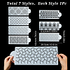 Gorgecraft 7Pcs 7 Styles Plastic Cake Stencil Template DIY-GF0003-65-2