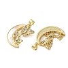 Brass Micro Pave Cubic Zirconia Pendants KK-U070-03C-G-2