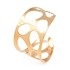 Hollow 304 Stainless Steel Cuff Bangles for Women BJEW-T028-01G-2