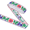 Ethnic Style Embroidery Polyester Ribbons OCOR-WH0077-34B-1