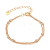 Brass Curb Chains Multi-strand Bracelets X-SJEW-JS01134-2
