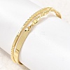 Brass Double Line Textured Cuff Bangles for Women KK-CBACA61-03G-3