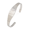 Saint Benedict Religion 304 Stainless Steel Cuff Bangles for Women BJEW-S181-01P-2
