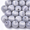 Polyester Thread Fabric Covered Beads WOVE-T007-20mm-08-1