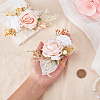 Silk Artificial Flower Boutonniere AJEW-WH0766-59-8