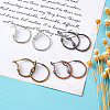 Brass Hoop Earrings KK-CD0001-10-12